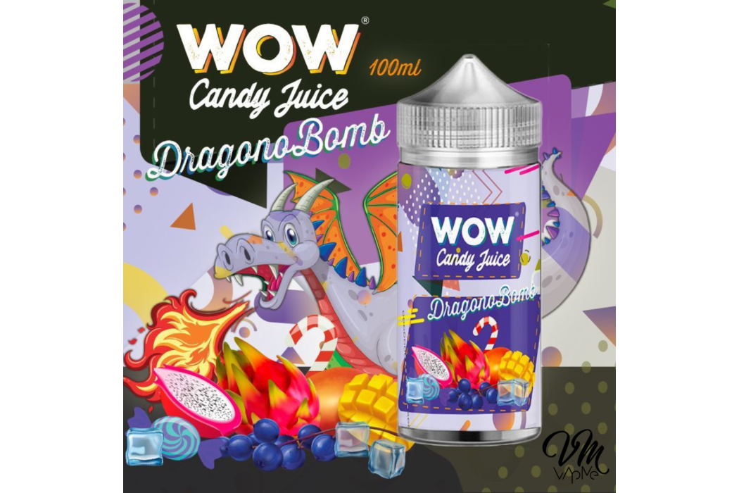 Dragonobomb 100ml WOW Candy Juice -...