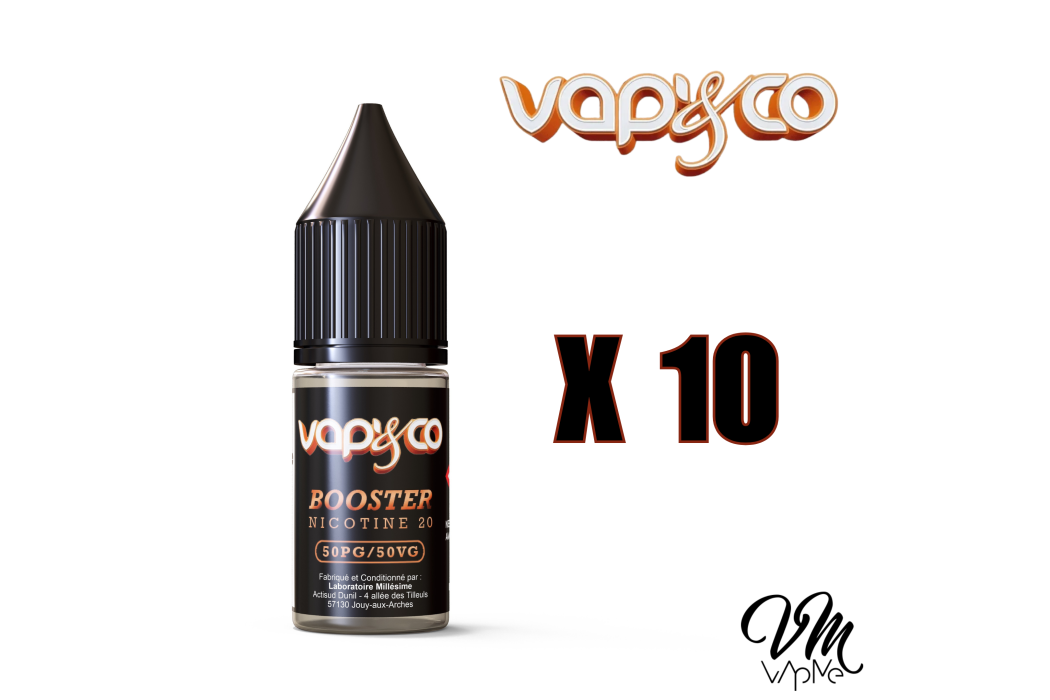 Pack de 10 Boosters Nicotine 10ml...