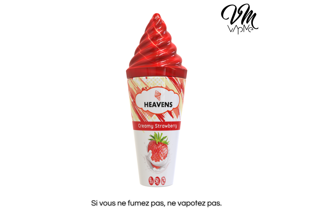 Creamy Strawberry 50ml Heavens E-Cone...