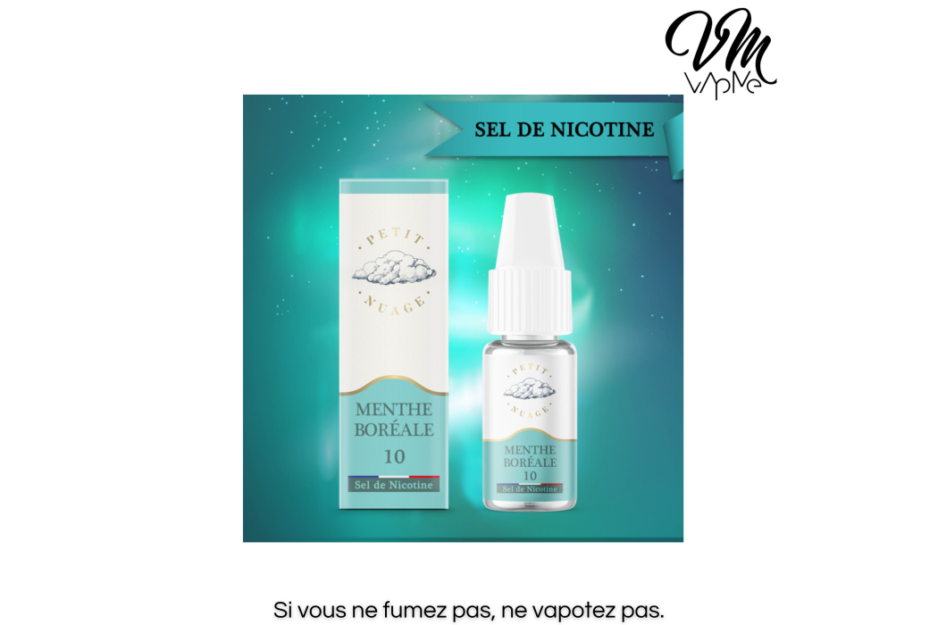 Menthe Boréale Sel de Nicotine 10ml...
