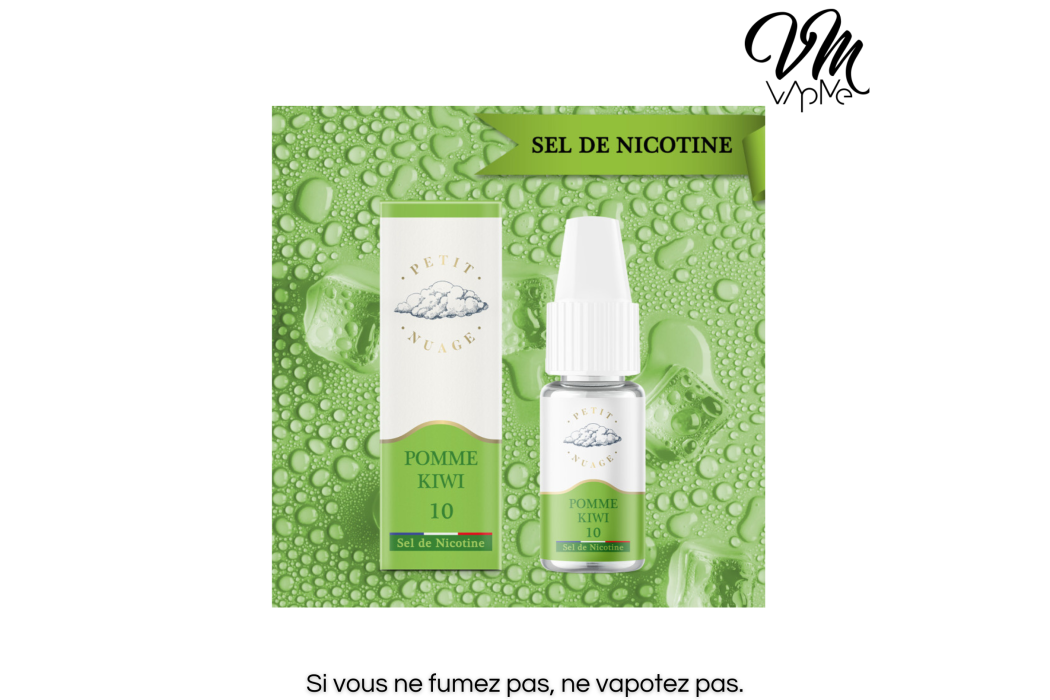 Pomme Kiwi Sel de Nicotine 10ml Petit...